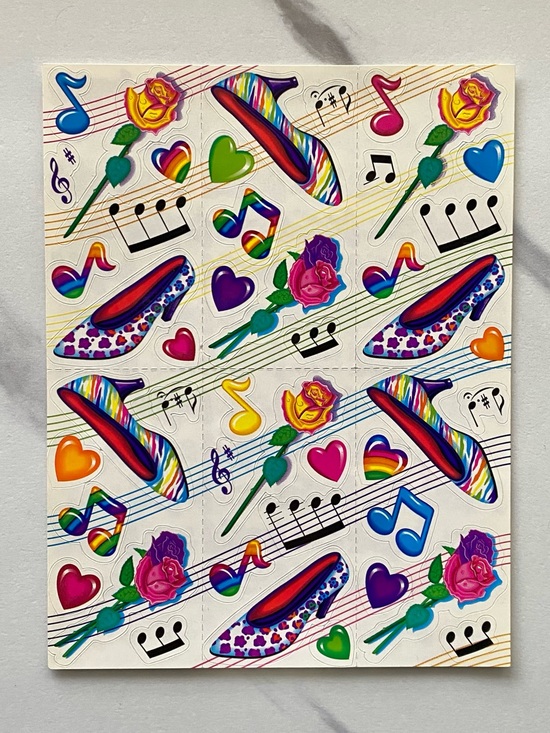 Lisa Frank Other - VTG Lisa Frank roses, heels, and sheet music complete sticker sheet